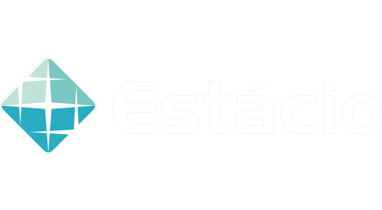 Logo da Estácio, cliente da Movie Cia Filmes